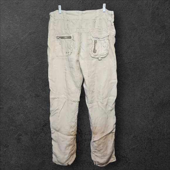Pete & Greta By Johnny Was Marika Cream Color Cargo Pants - Picture 2 of 14